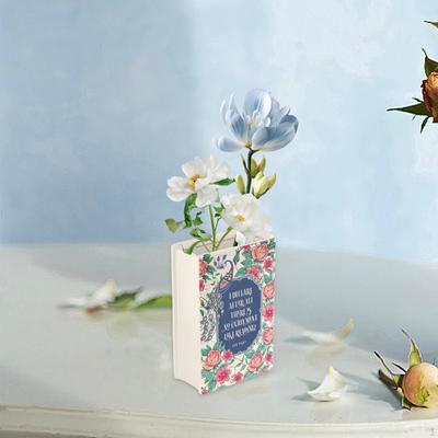 Decorative Vase ,Book Shaped, Small Book Flower Vase, Arrangement Photo Prop Planter Pot