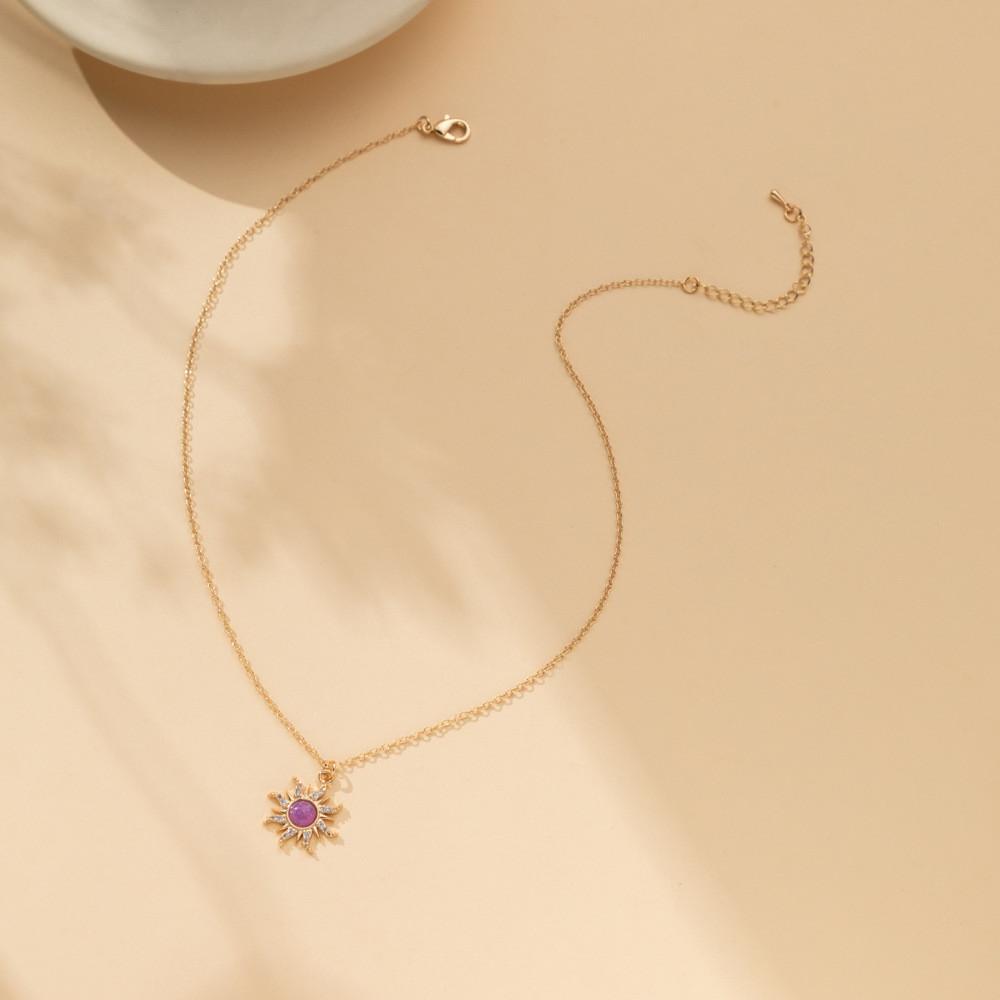 Delicate Zicron Necklace With Copper Accents And Eyecatching Star Shapes For Women