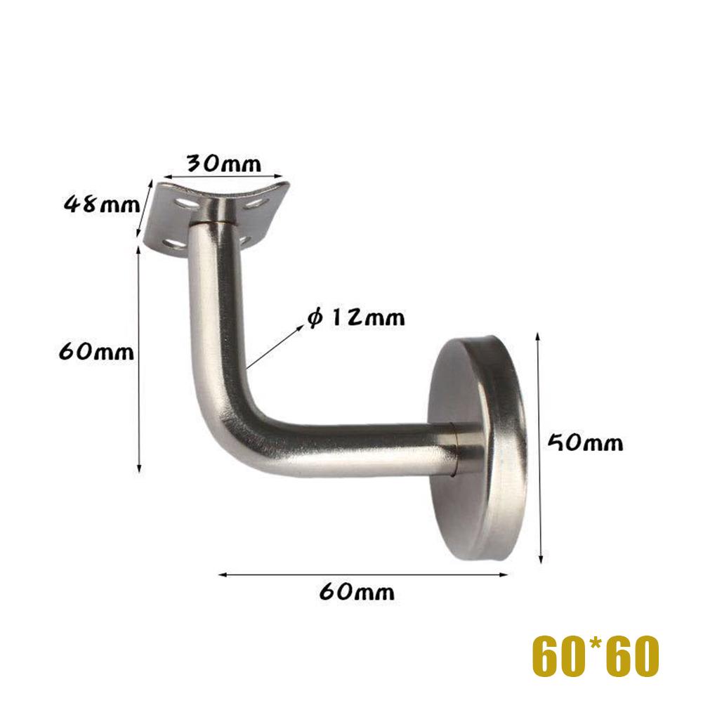 

Handrail Brackets Wall Support Hand Bannister Mopstick Silver Stainless Steel Strong For Fitting Handrail Practical