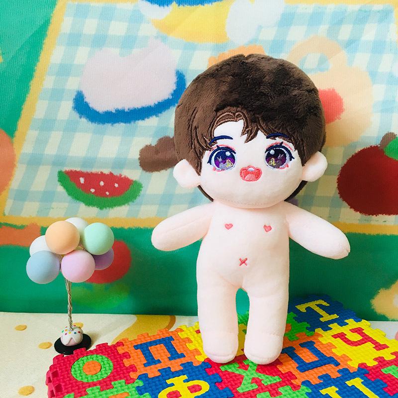 20cm Cotton Doll with Curly Hair - Cute Peach Tiger Plush Toy Gift for Girls