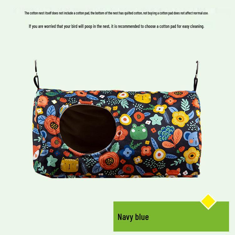 Cozy Autumn & Winter Parrot Nest: Thickened Cylinder Sleeping House for Cockatiels & Peony Birds