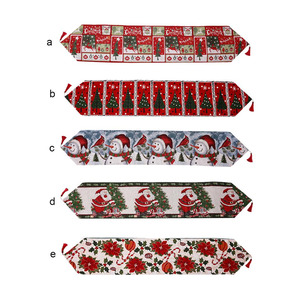 Świąteczny bieżnik na stół 180cm Haftowany Świąteczny Dekoracyjny Obrus Festiwalowy Pokrowiec