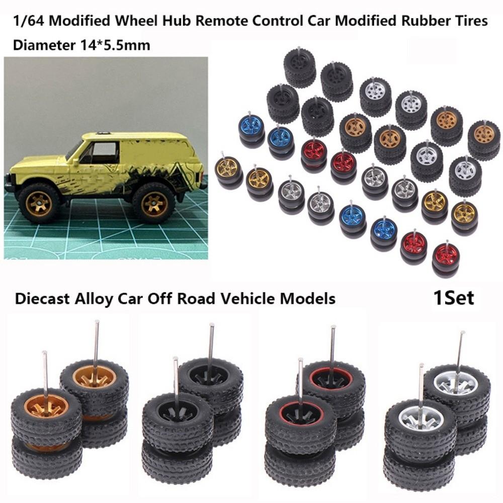 1Set Plastic Remote Control Car Modified Tires Diameter 14*5.5mm Diecast Alloy Car Hub