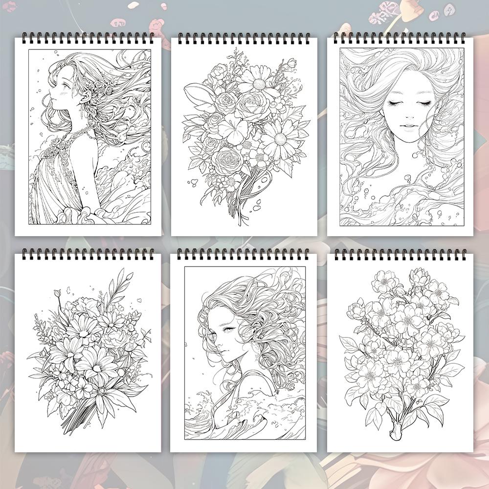 1 Stück, Malbuch für Erwachsene - 30 verschiedene Muster, 100 g/m², 11,2x8,3 “Stressabbau, Ostern, Geburtstag, Valentinstagsgeschenk