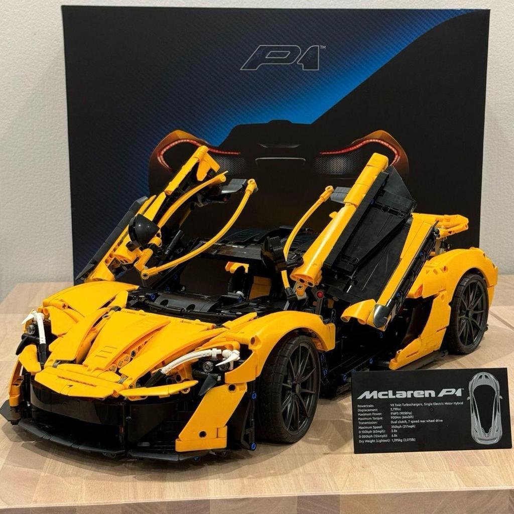 LEGO Compatible McLaren P1 Sports Car Building Kit 42172 - Challenging Assembly Educational Toy for Boys