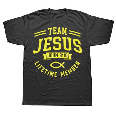 Funny Team Jesus John 316 Faith Christian T Shirts Cotton Streetwear Short Sleeve Birthday Gifts Casual Loose Oversized T Shirt