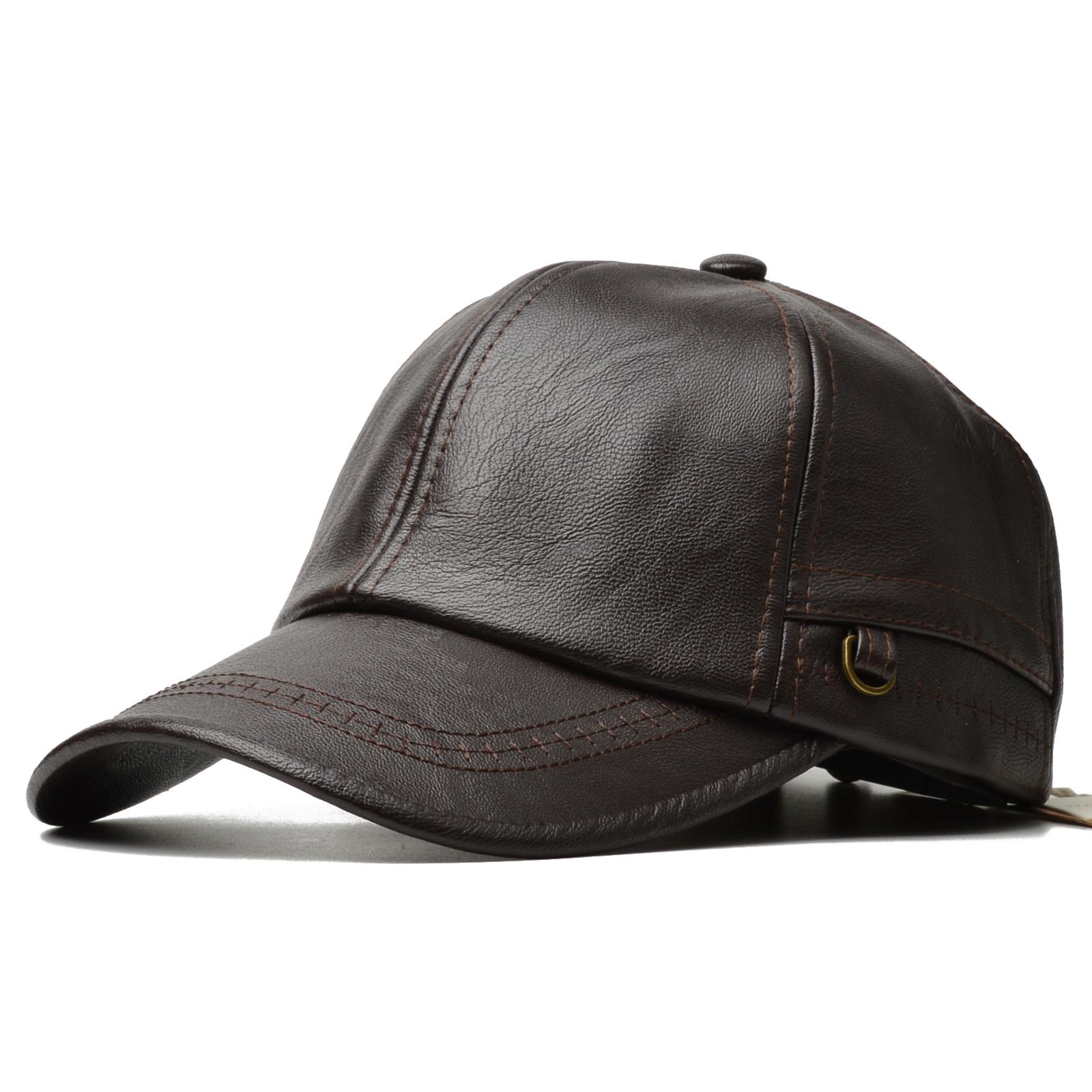 

NORTHWOOD High Quality 3 Colors PU Leather Baseball Caps for Men Women Outdoor Trucker Cap for All Seasons 55-60 cm темно-коричневого кольору