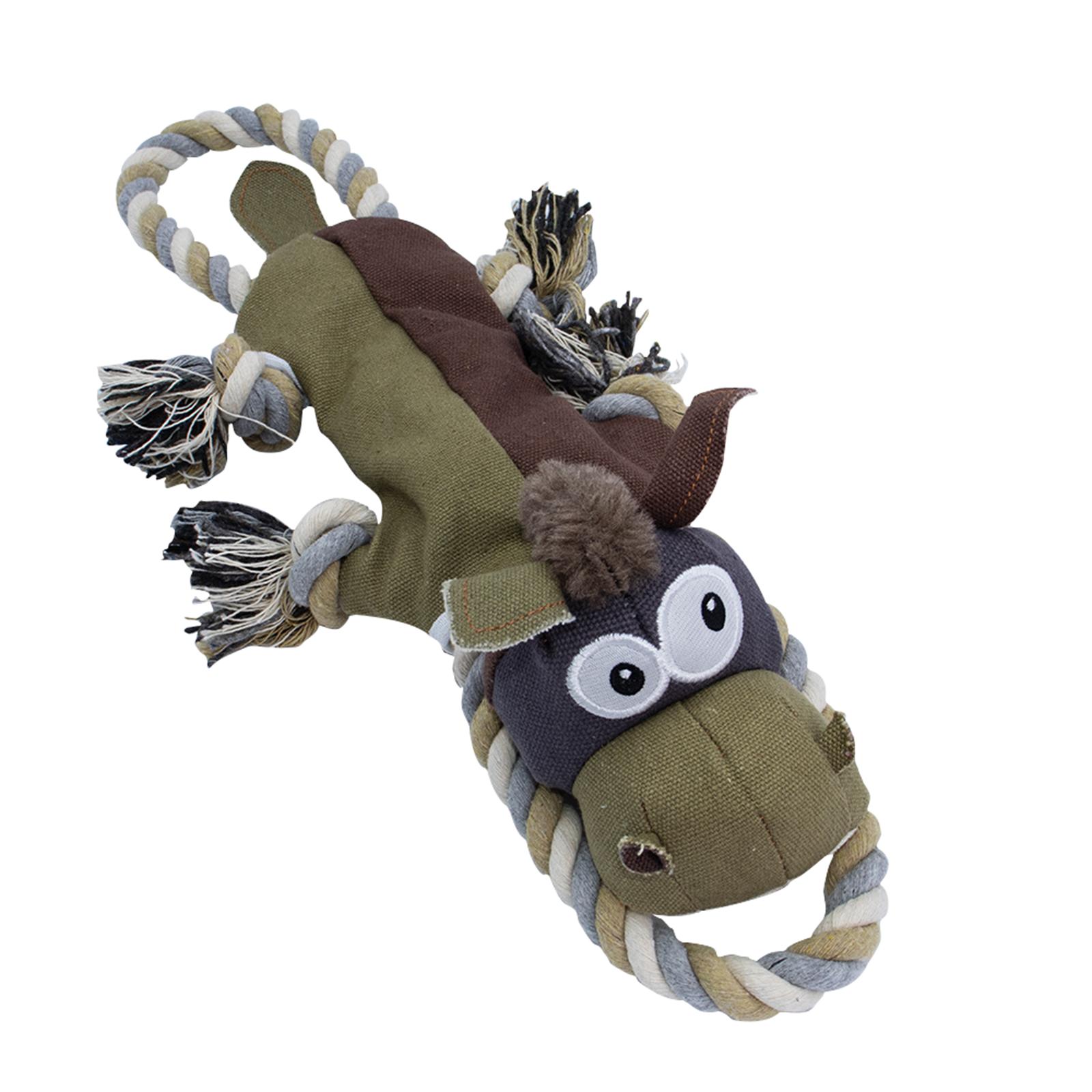 

Плюшевые игрушки для собак с веревкой, пищалкой и шуршащей бумагой – Интерактивная пищащая жевательная игрушка для крупных собак и щенков – Прочная игрушка для питомца для перетягивания каната и упражнений One Size