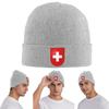 Znak Švýcarska Vlajka Teplá Pletená Čepice Zimní Pletená Čepice Čepice Beanie Hip Hop Čepice pro Unisex