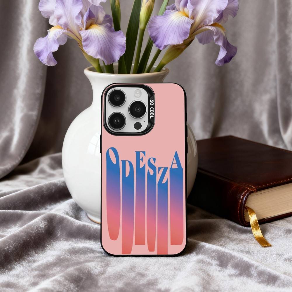 

Electronic O-ODESZA-A Band Phone Case For iPhone17,16,15,14,13,12,11 Plus,Pro Max Candy Silver Plated Inside Cover iPhone17PRO