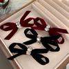 High-End Retro Velvet Rhinestone Black Bow Hairpin for Women