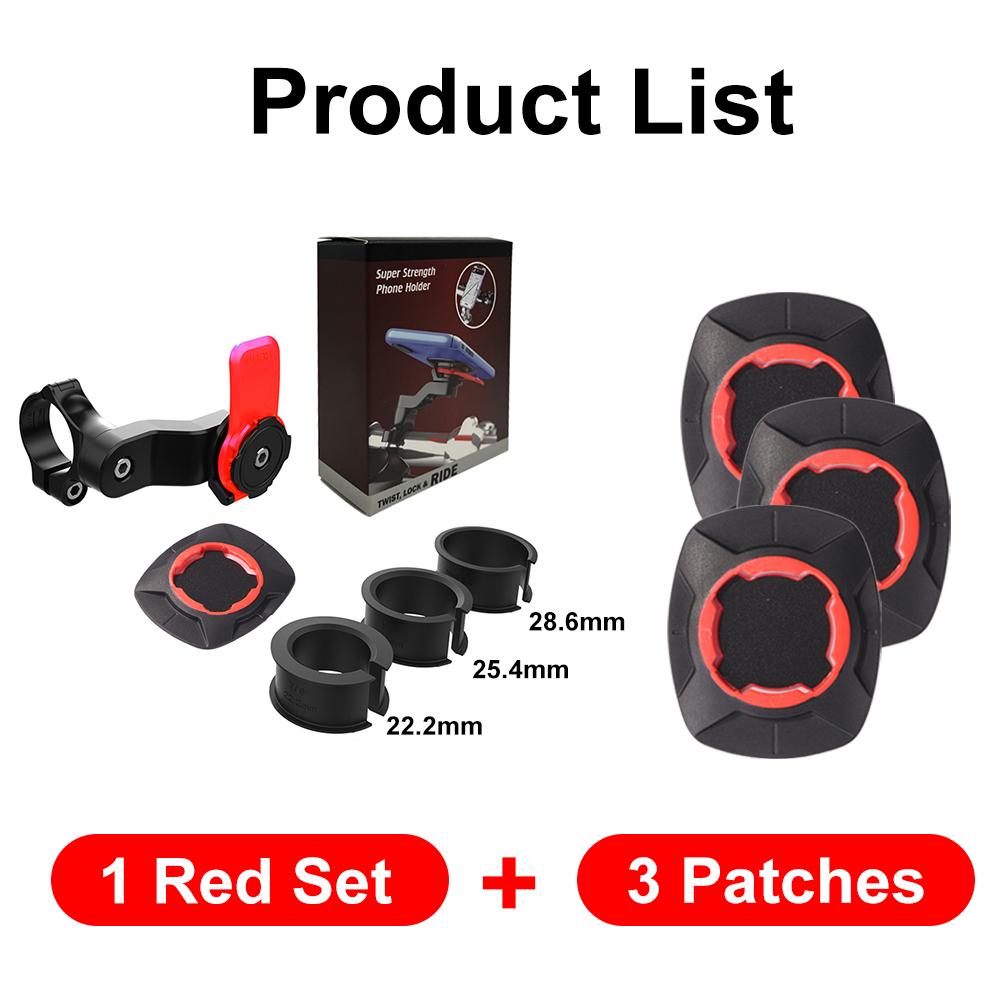 

QUAD-LOCK Мотоциклетний Велосипед Тримач для Телефону Підставка Велосипедний Тримач для Телефону Велосипедний Тримач Обертається на 360° Підтримка Навігації Захисний Кронштейн