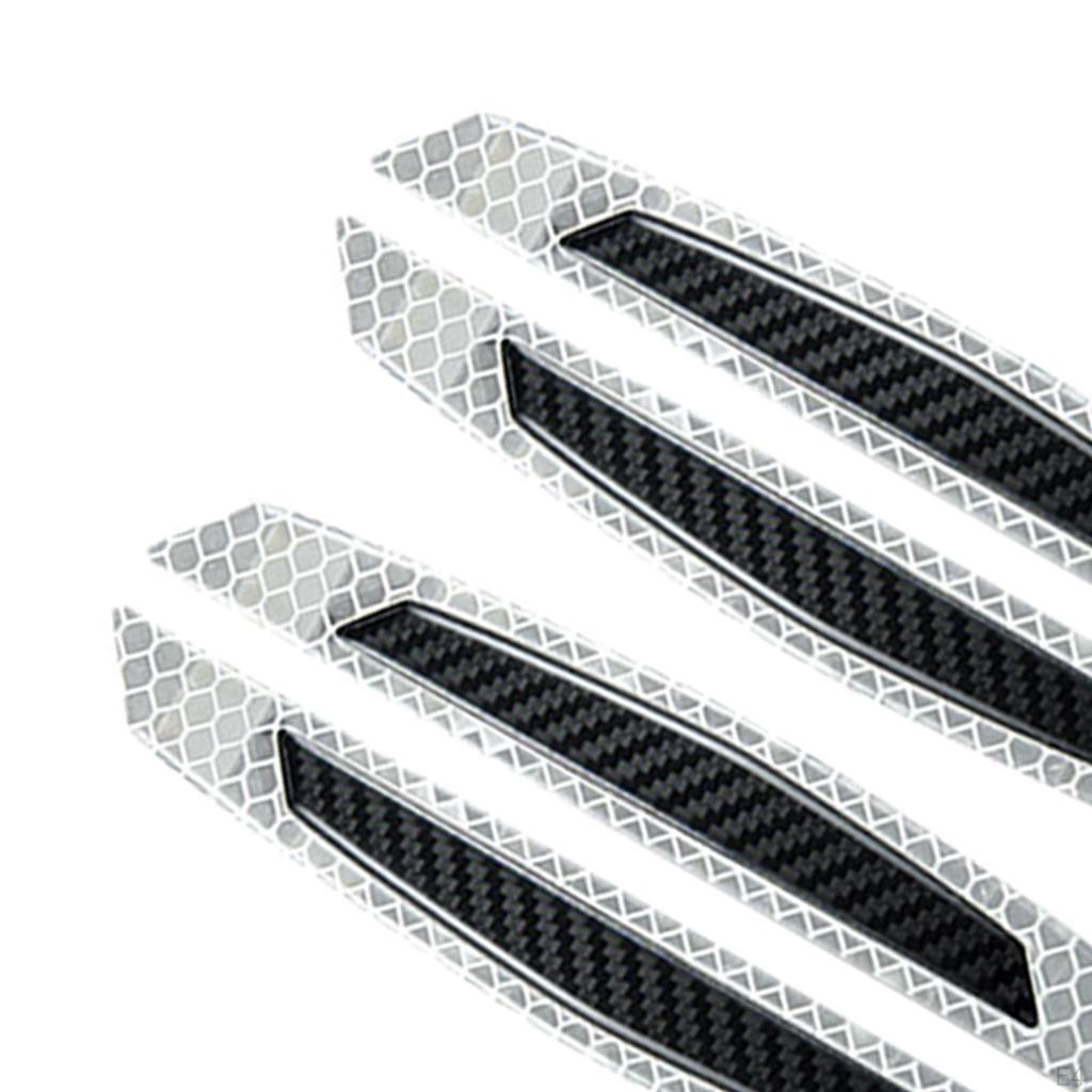 4 PCS Car Door Reflective Strip Anti-Collision Self-adhesive Waterproof Tape Sticker Decal Universal