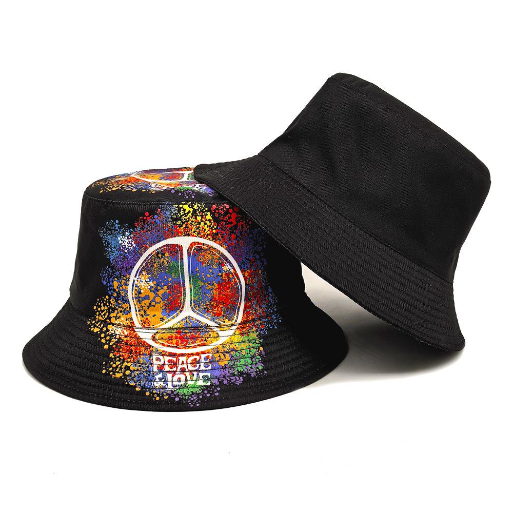 Fashion Graffiti Panama Unisex Summer Outdoor Sunscreen Bucket Hat Women Men Sun Gorras Anti-Sun Fisherman Cap Decorate Hiphop