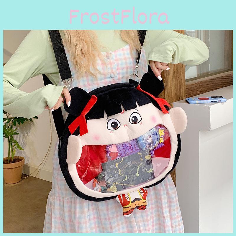 Nezha Plush Backpack For Kids With Large Capacity Cartoon Design For Daily Use