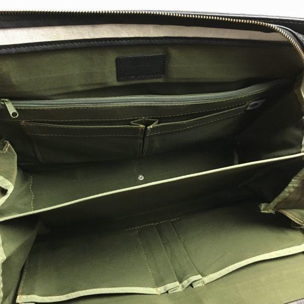 USED/BAGGEX Leather Briefcase Business Bag Black Made in Japan Trusted Quality