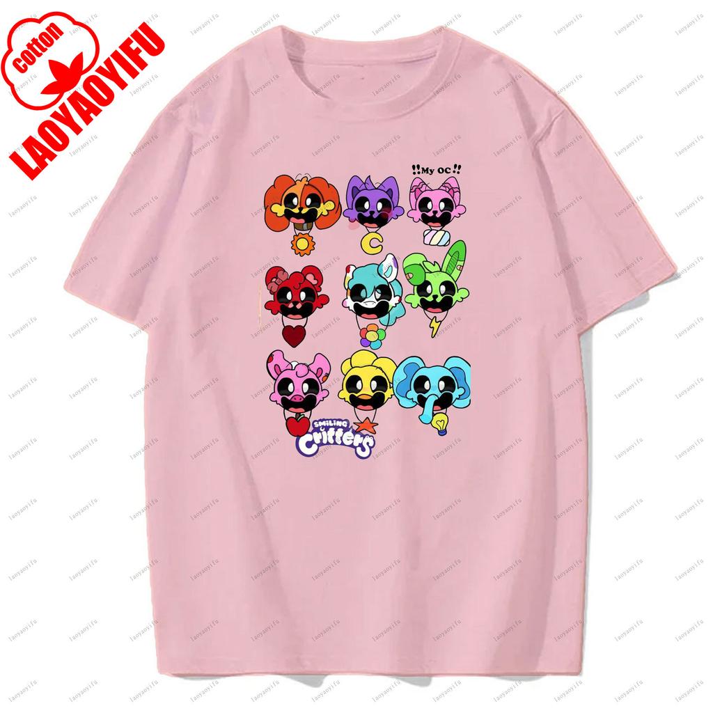 Trička Smiling Critters Prodyšná Camisetas Harajuku Topy Pánské Tričko Ležérní pro Každodenní Nošení a Neformální Vycházky