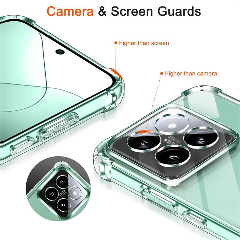 Für Xiaomi 14T / 14T Pro Airbag Fallsichere ultradünne HD-klare transparente kristallweiche Silikon-TPU-Hülle