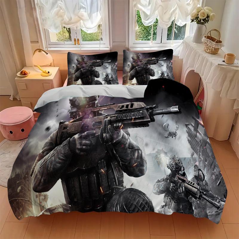 Warfare Future Soldier Print 3Pcs Bedding Setduvet Cover With 2 Bedropillowcase Home Birthday Gift