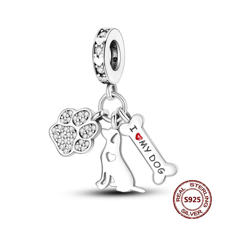 Copper Luminous Fireflyzircon Colorful Butterfly Sunflower Cat Dog Charms Beads Fit Diy Bracelets Jewelry Gift