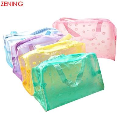 Bolsa transparente listrada para celular feminina, bolsa de mão à prova d'água para lavagem de banheiro, bolsa para gargarejar