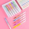 Jin Wannian 12-Color Erasable Double-Ended Fluorescent & Highlighting Pens Set