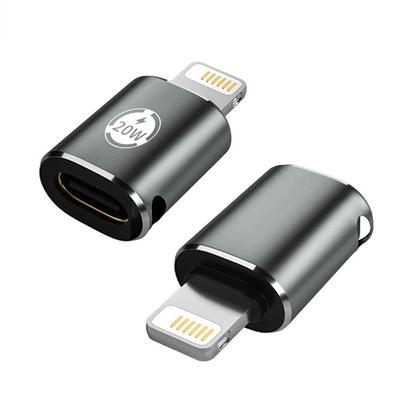 1Pcs PD20W Typ C Schnelle Lade OTG Adapter Für IPhone 14 13 12 USB C Weibliche Zu Beleuchtung männlichen Gerade Kopf Ellenbogen Konverter