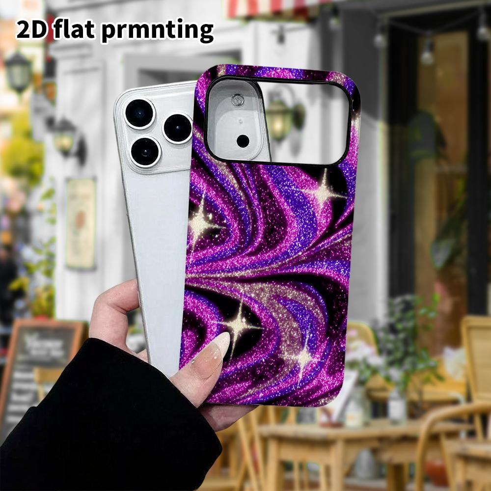 Phone Case: 2D Flat Design Suitable for iPhone 18 17 16 15 14 13 Pro Film Protective Case, Couple Style, Swirl Galaxy, Christmas and Halloween Holiday