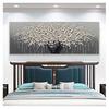 Abstract Money Tree Flower Oil Painting On Canvas Home Wall Decor Art Picture For Living Room Gift Modern Handpainted Large Gold