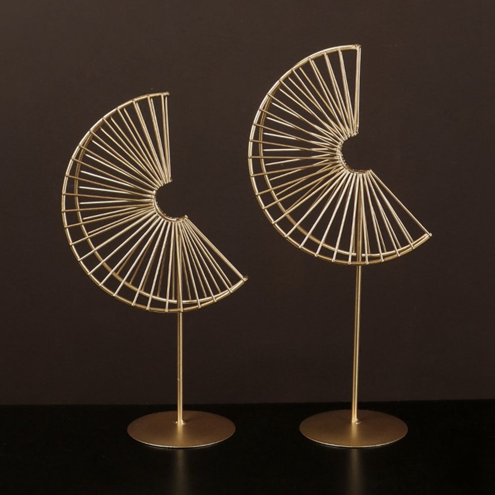 Office Metal Living Room Sculpture Leaf Figurines Leaves Statue Desktop Decor Home Decoration