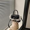 Style Lace Handbag For Women With Pu Material Small Square Bag For Casual Daily Use