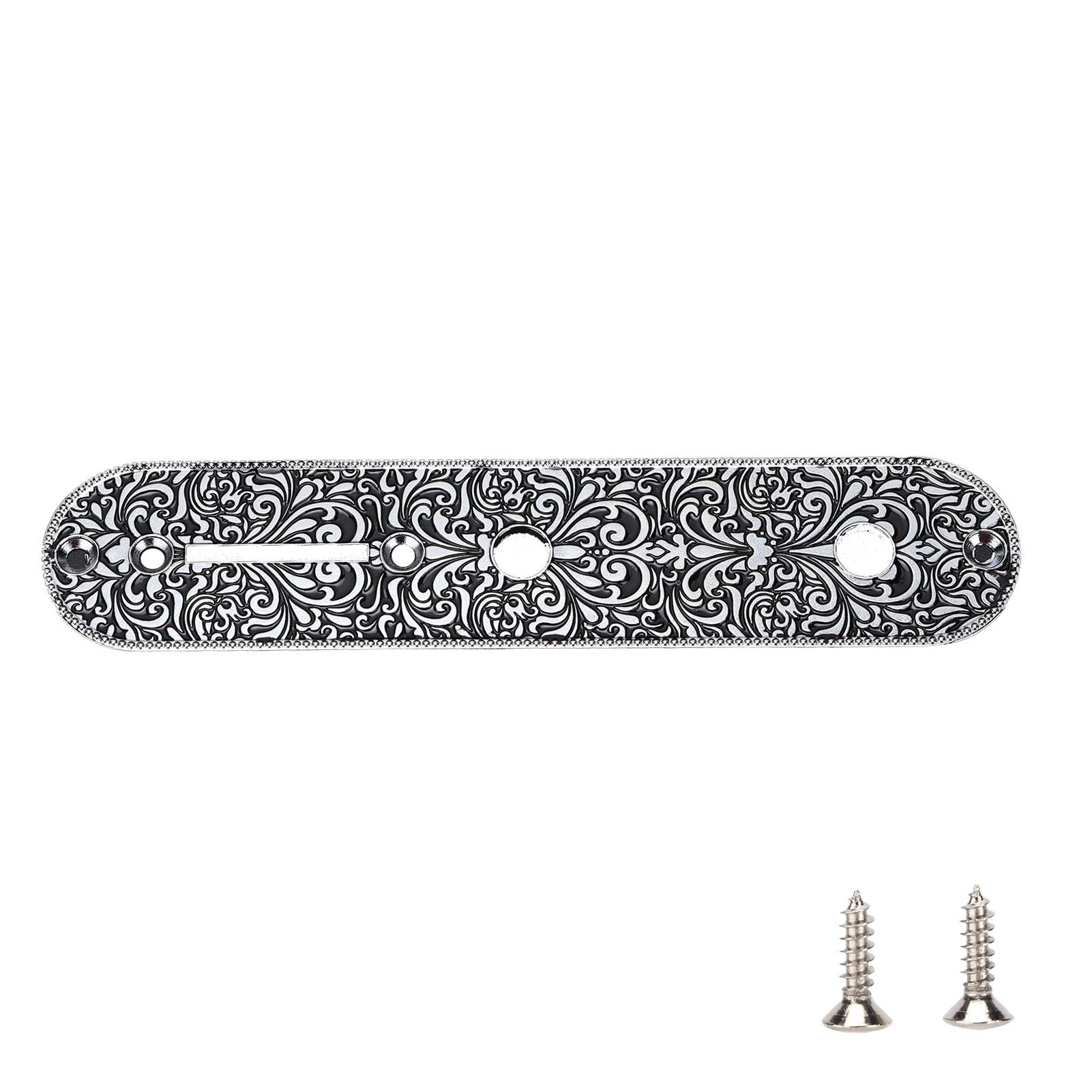 

Electric Guitar Control Plate Metal Carved Accessory Replacement Part for TL TELESilver серебряный