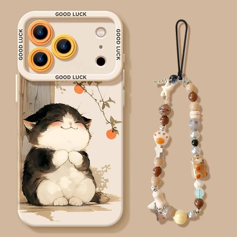 Cute pet cat iphone17promax mobile phone case 17pro silicone 17 cute Air anti-drop 16 protective case 15