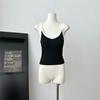 Summer Vest with Chest Pad for Women Wearing Outer and Inner Slim V-neck Beautiful Back Vest
