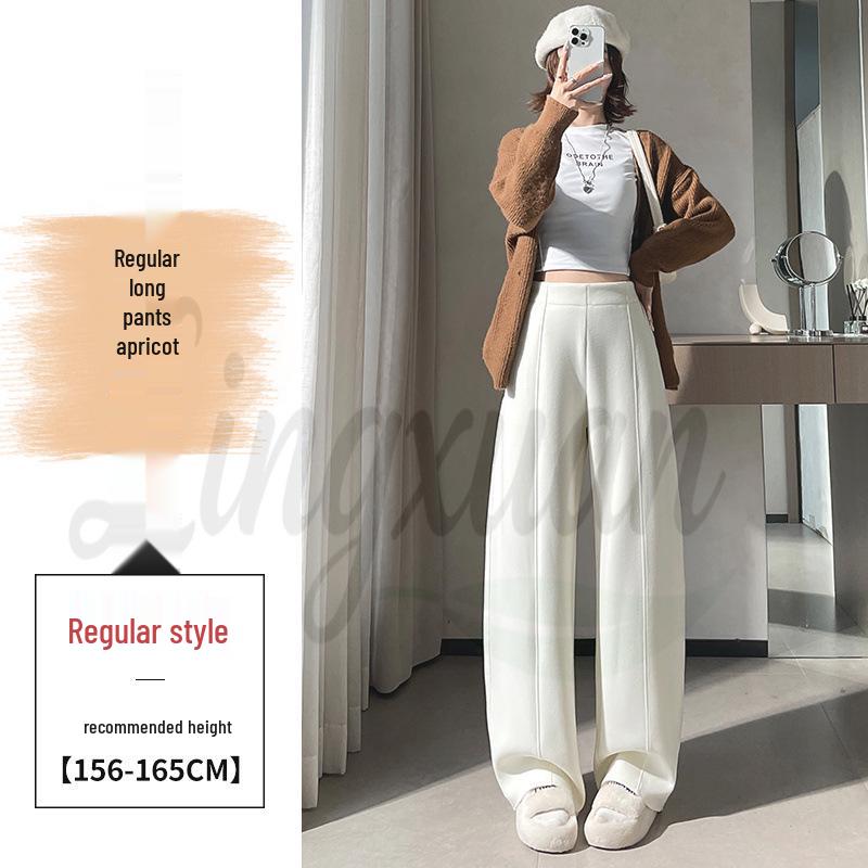 

Women s Cashmere Wide-Leg Winter Pants - Soft, High-Waist, Cozy Velvet Large