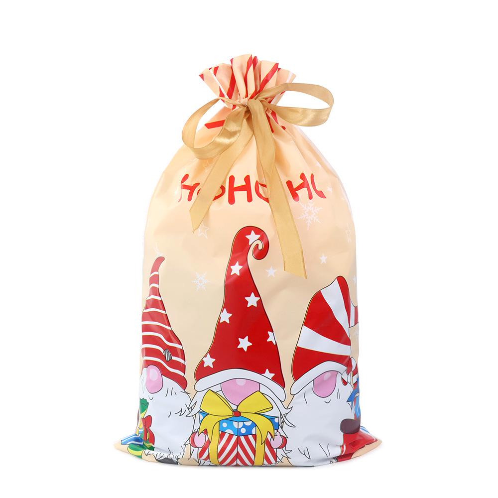 PE Drawstring Closure: Cute Christmas & New Year Gift Bag for Candy & Baking