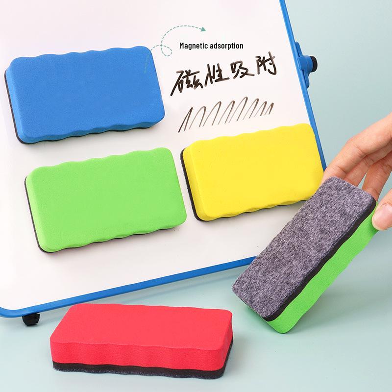 Magnetic Whiteboard Eraser with EVA Felt - 10.2x5.5x2 Cm Office or Classroom Accessory