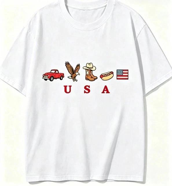 4th Of July Graphic Tee Independence Day 250th America Anniversary Tee 2026 M
