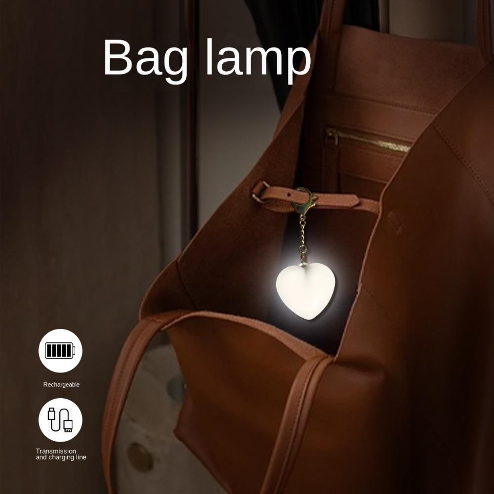 Lightweight Backpack Flood Light Touch Sensitive Heart Shape Bag Lamp  Xmas Gifts