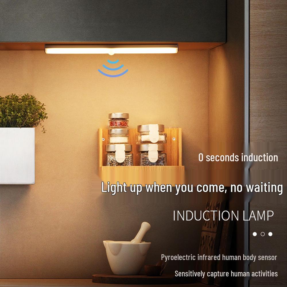 Rechargeable LED Sensor Night Light Strip - Dimmable for Living Room, Bedroom, Bathroom, Dorm, Wardrobe.
