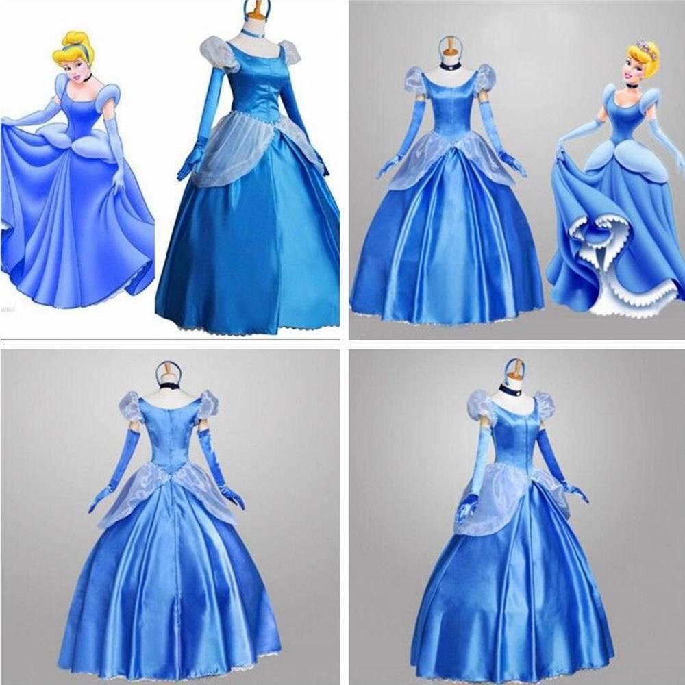 Premium Quality Gorgeous Princess Cinderella Cosplay Costume For Women With Accessories