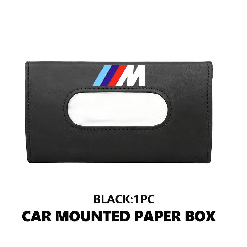 

Car Tissue Box Towel Sun Visor Hanging Paper Holder Storage Decor For BMW 1 3 5 7 Series M F01 F20 F10 F13 E52 E53 E60 E93