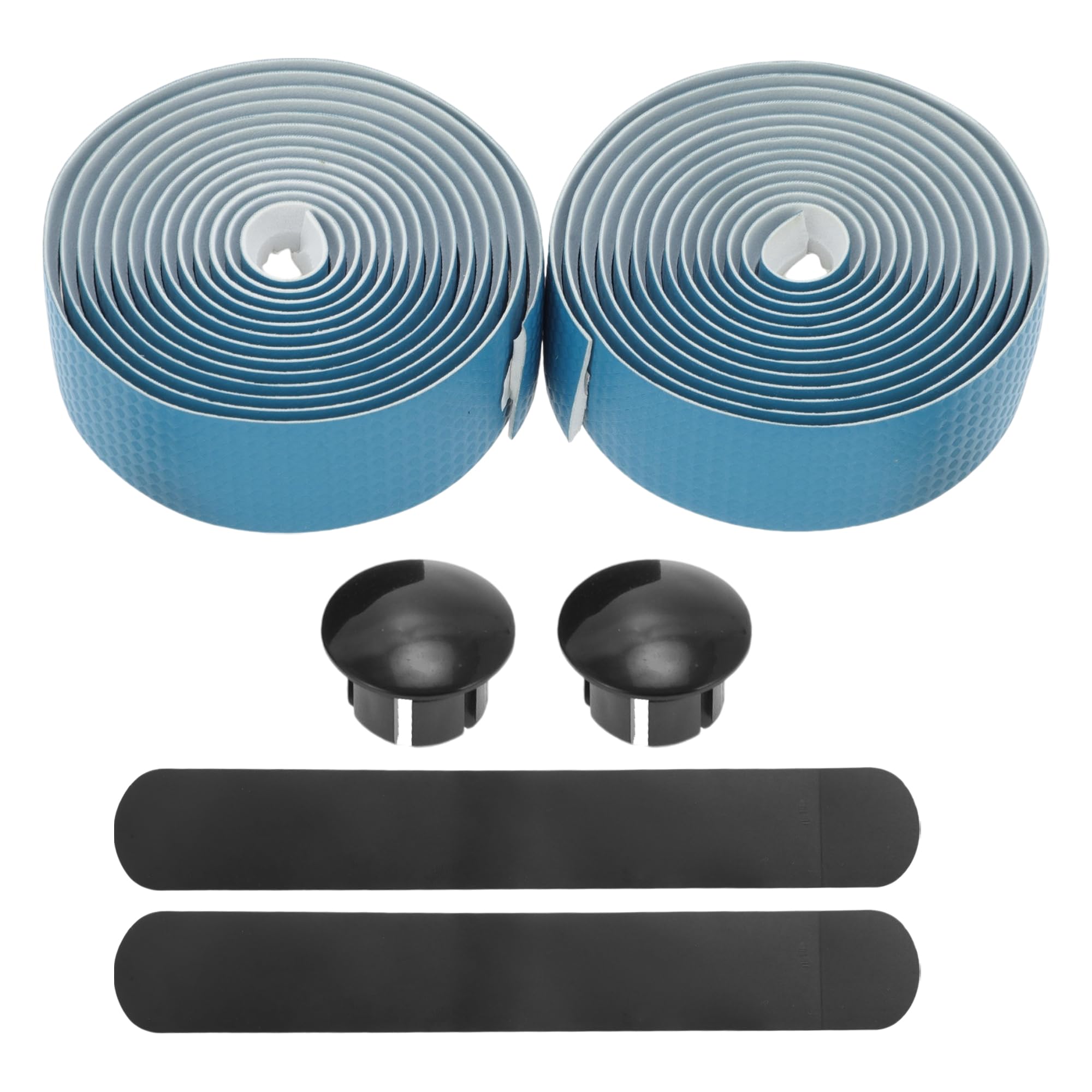 

BULLSPANN 1 Pair Bicycle Handlebar Carbon Fiber Pattern Grip Tape for Road Bikes and Meters Blue Tape, Anti-Slip, Shock-Absorbing, MTBs, 2.16 Long,