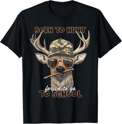 Forced To Go To School Deer Hunting Boy Camo T-Shirt Mens Womens Tees Top Unisex T-Shirt Mens Womens Tees Top