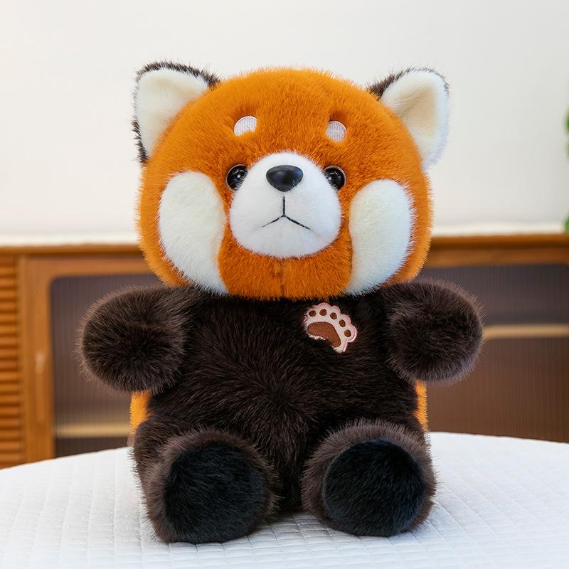 

New raccoon plush toy simulation cute little raccoon panda doll throw pillow for children s birthday gift 25Cm 0.22kg