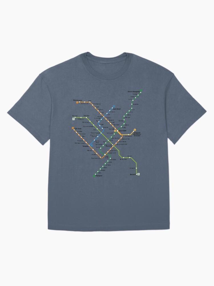 Metro Montreal Metro Map Oversized T-Shirt