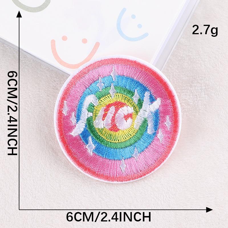 

Самоклеящаяся вышитая наклейка на ручную учетную запись на одежду, аксессуары, клейкая нашивка, радуга, подсолнух, значок, вышитая наклейка на ткань C5L-A-2-2 * Hot Melt Adhesive