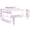 VidaXL Table basse chêne sonoma 80x80x36,5 cm bois d'ingénierie 830783