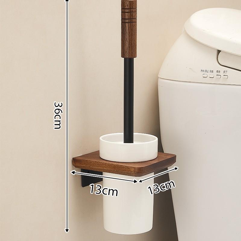 Деревянный держатель для туалетной щетки Ванные комнаты Настенный Туалетные щетки Бытовая уборка Хранение Вешалки Санузлы Скруббер Аксессуары