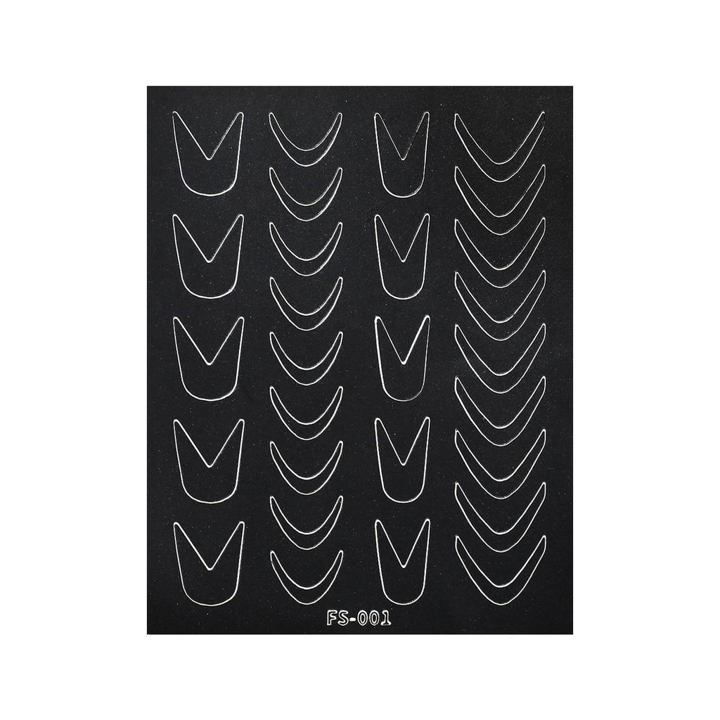Rhombus Plaid Fish Scale Nail Art Stencil Stickers - Versatile DIY Hollow Template